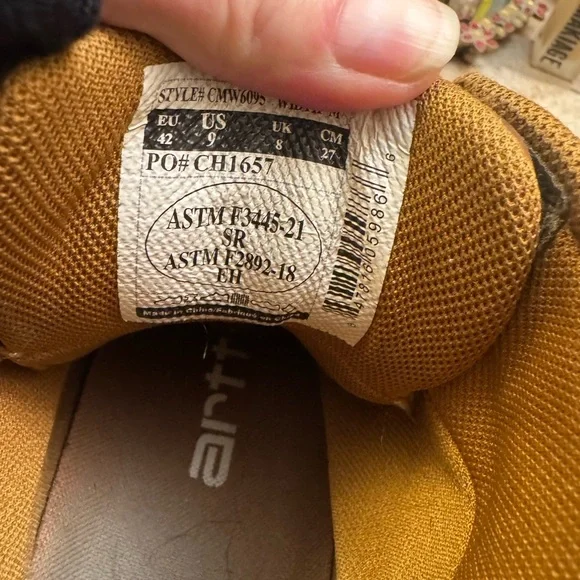 CARHARTT Men's Brown Leather Waterproof Moc Toe Wedge Work Boots Size 9 Outdoors - Picture 7 of 16